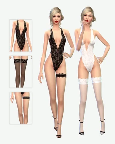 The sims 4 cc sexy lace teddy
