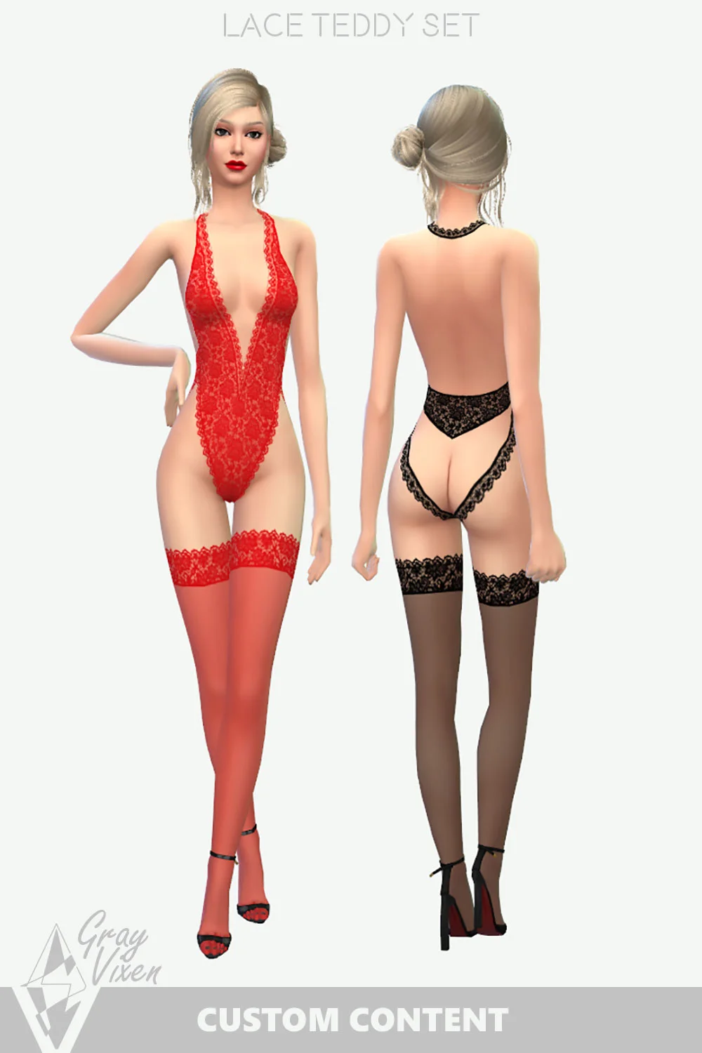 The sims 4 sexy lingerie lace teddy
