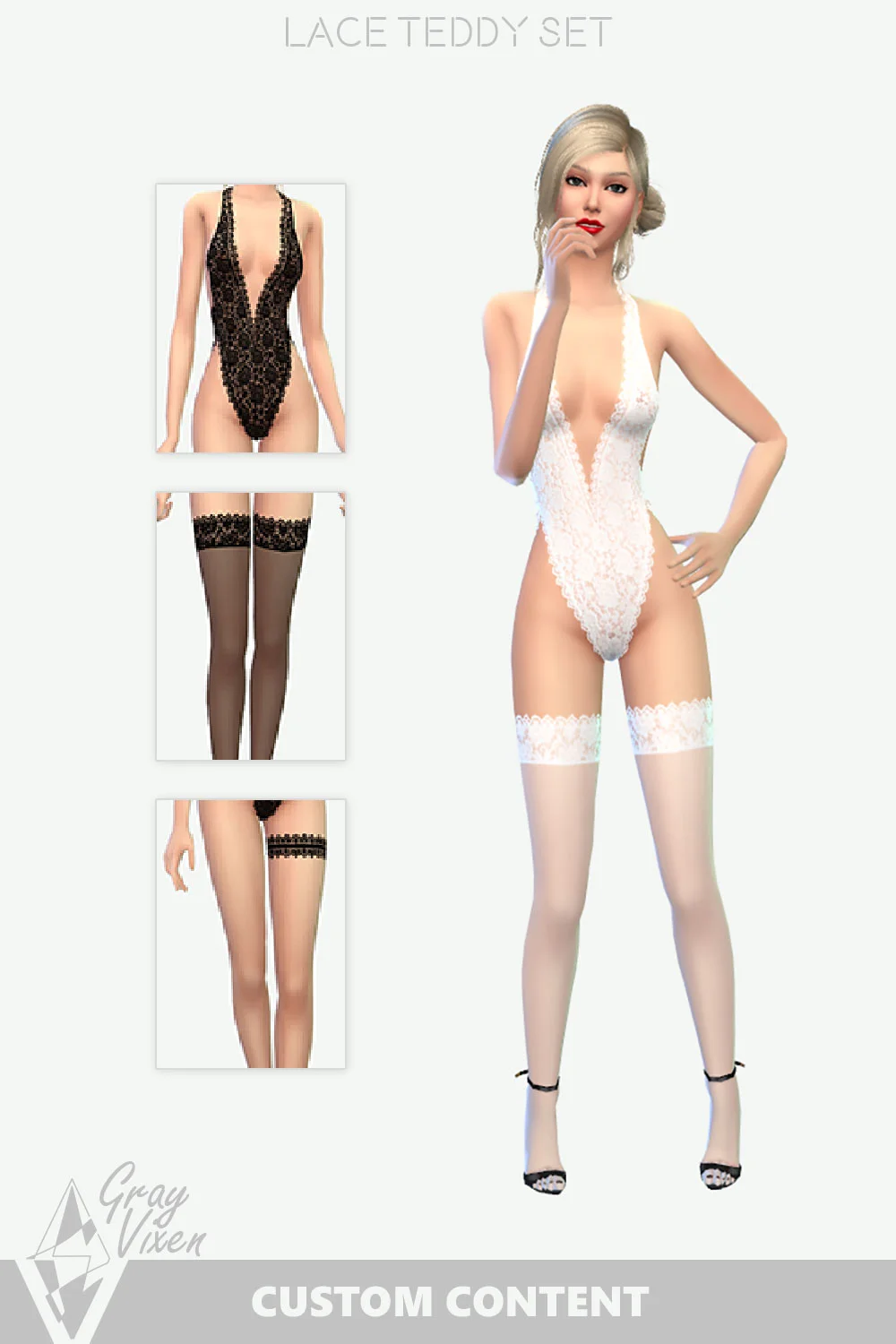 The sims 4 sexy lace teddy cc