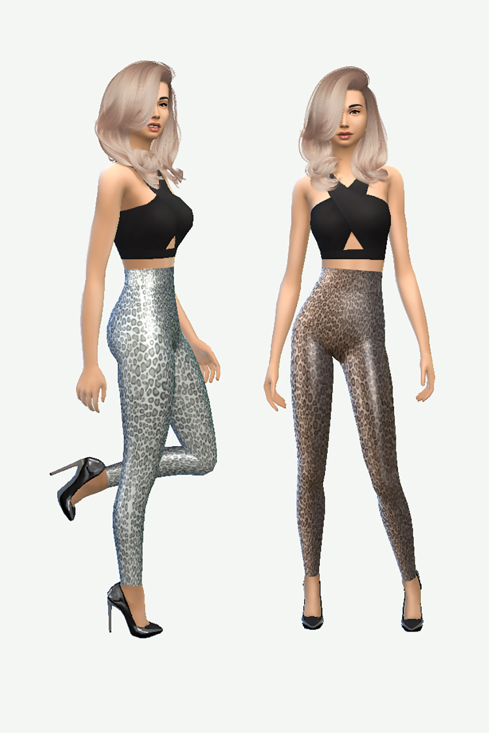 The Sims 4 CC Leopard Leggings