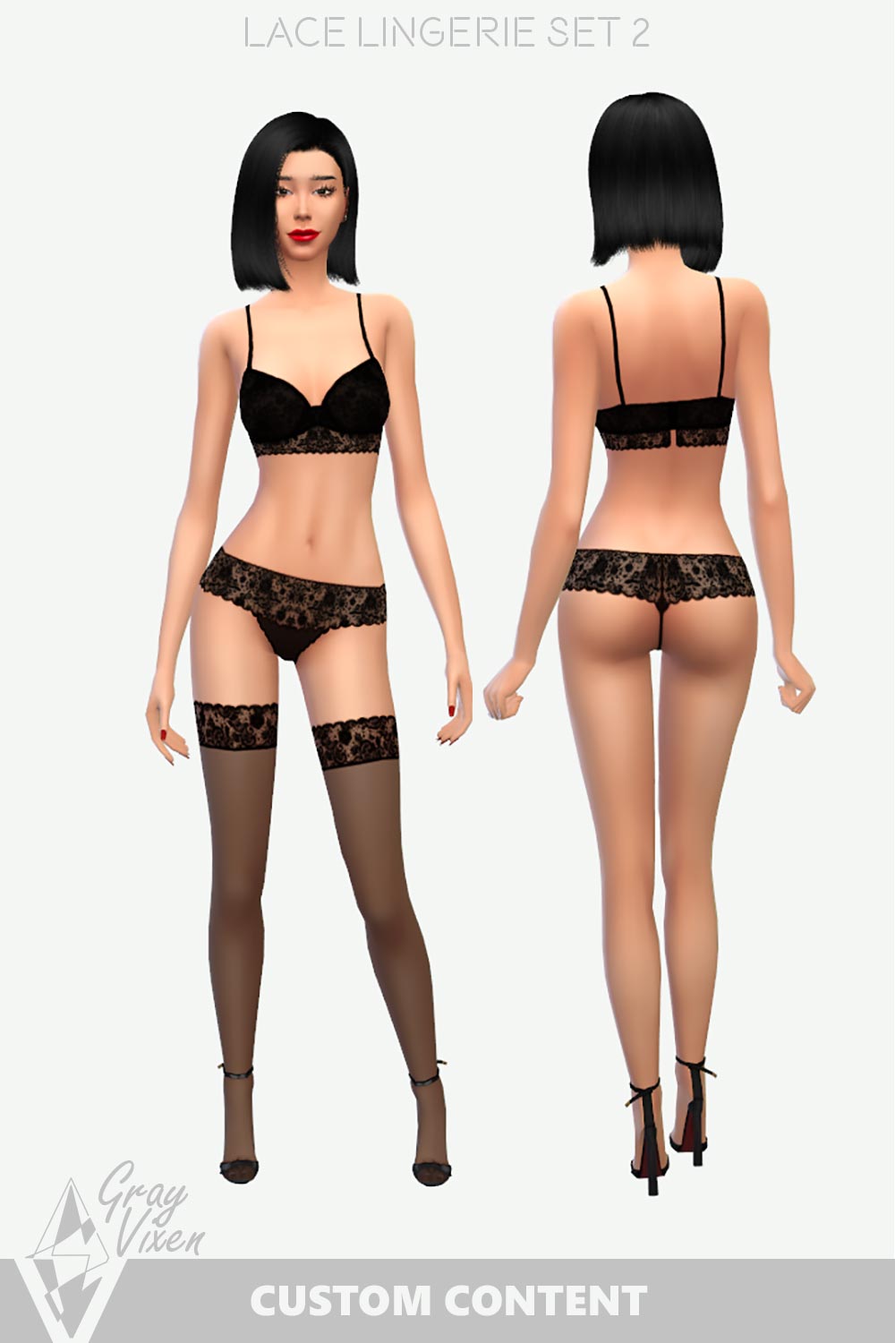 The sims 4 cc bra, Thong & V-String Panties and Hold-up Stockings