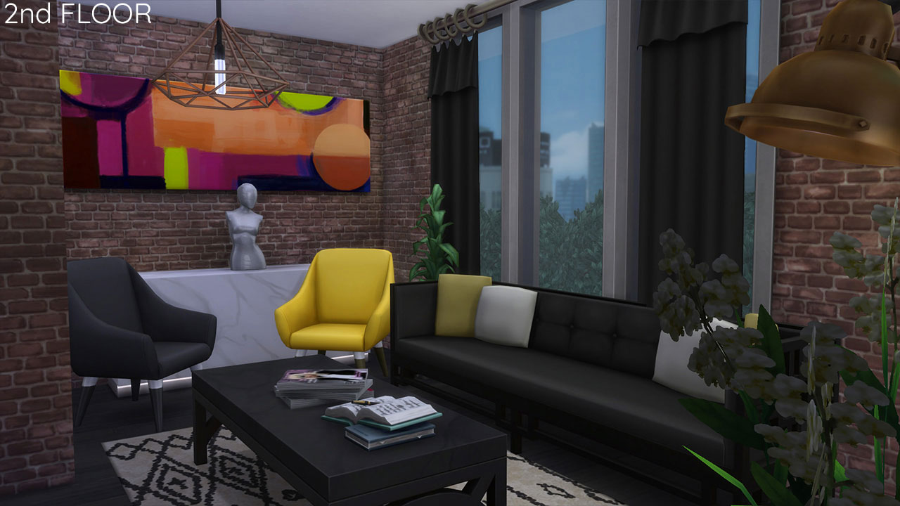 The sims 4 Apartment 701 living room