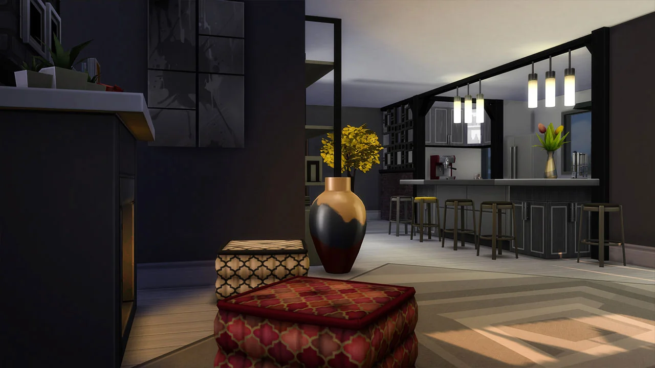 The sims 4 701 ZenView living room