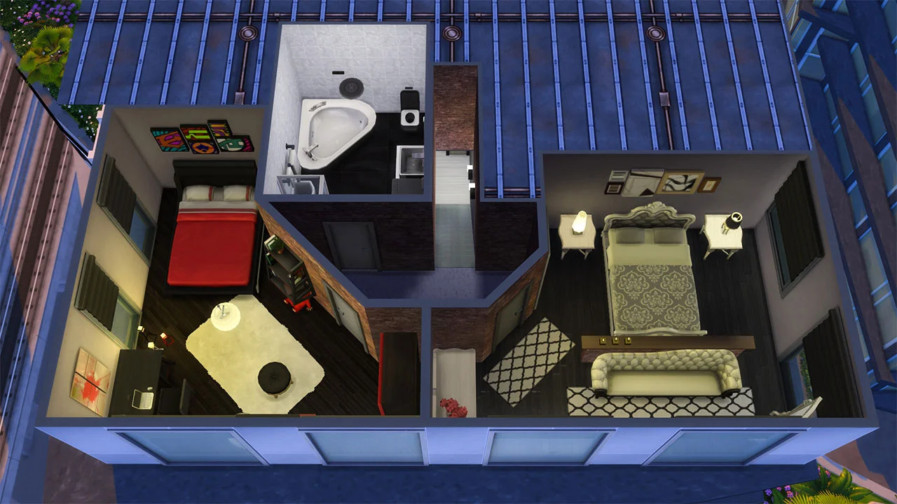 The sims 4 Apartment 702 ZenView 2nd floor plan