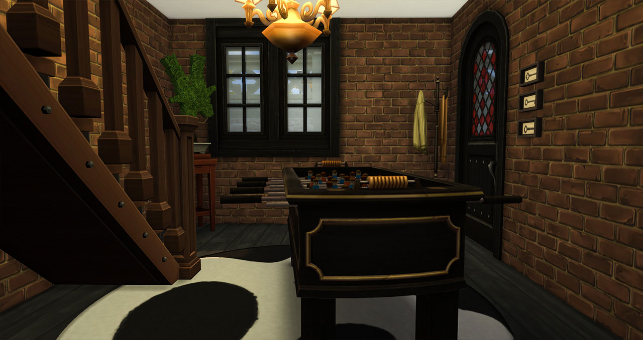 The sims 4 old brick house hall