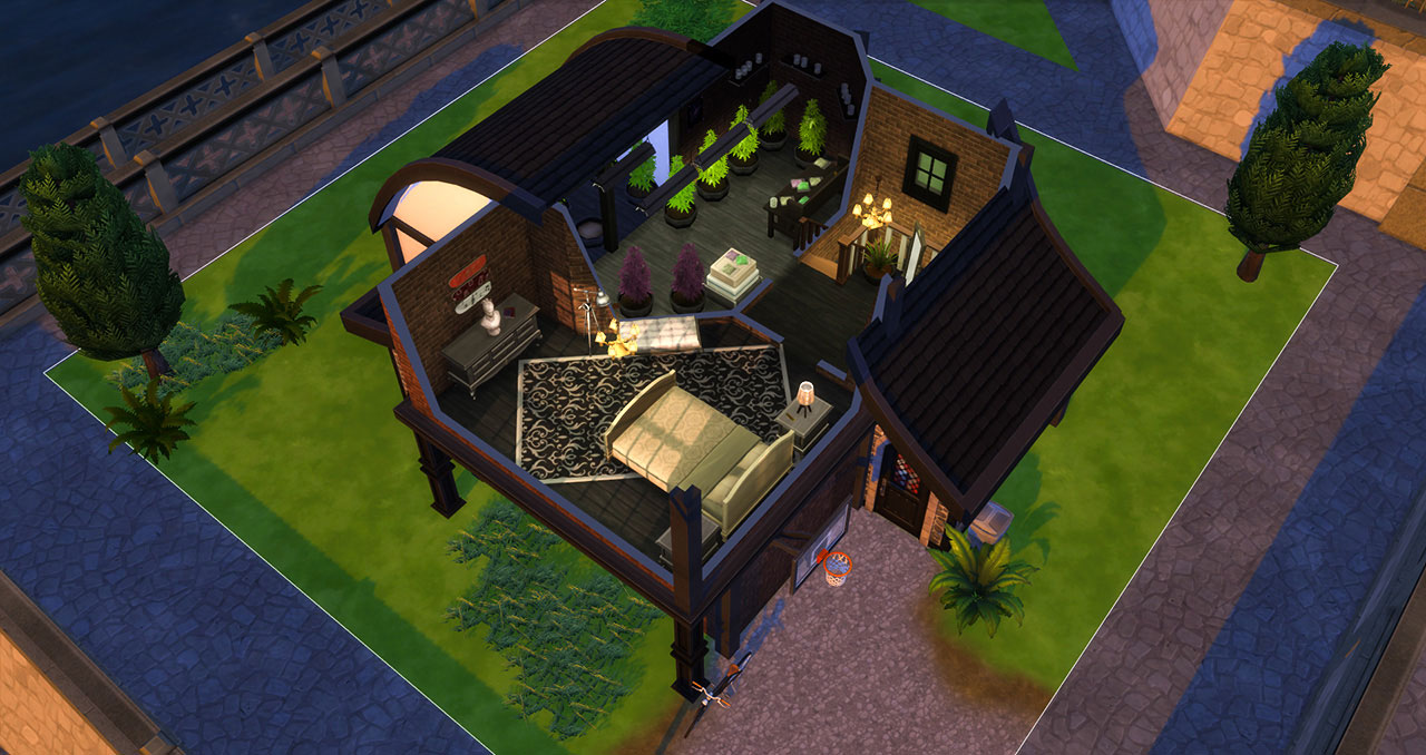 The sims 4 old brick house 2nd floor plan