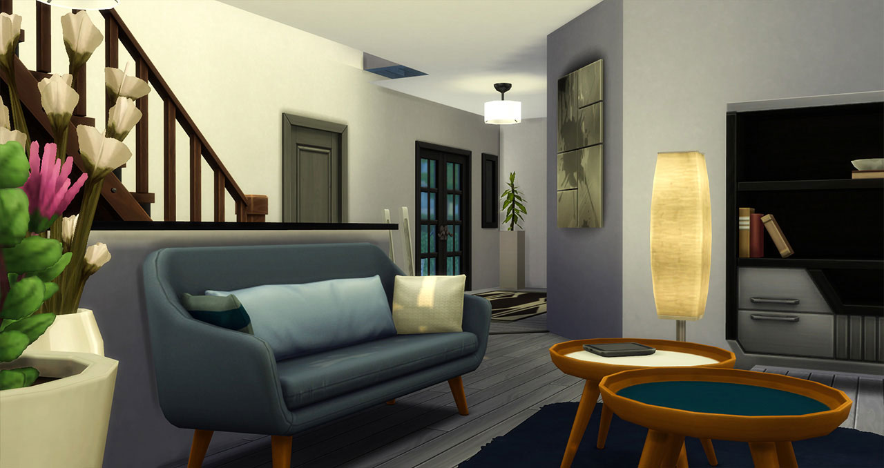 The Sims 4 furnished modern house living room