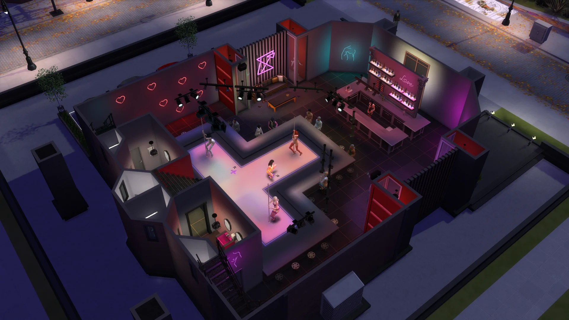 The sims 4 strip club lot first floor