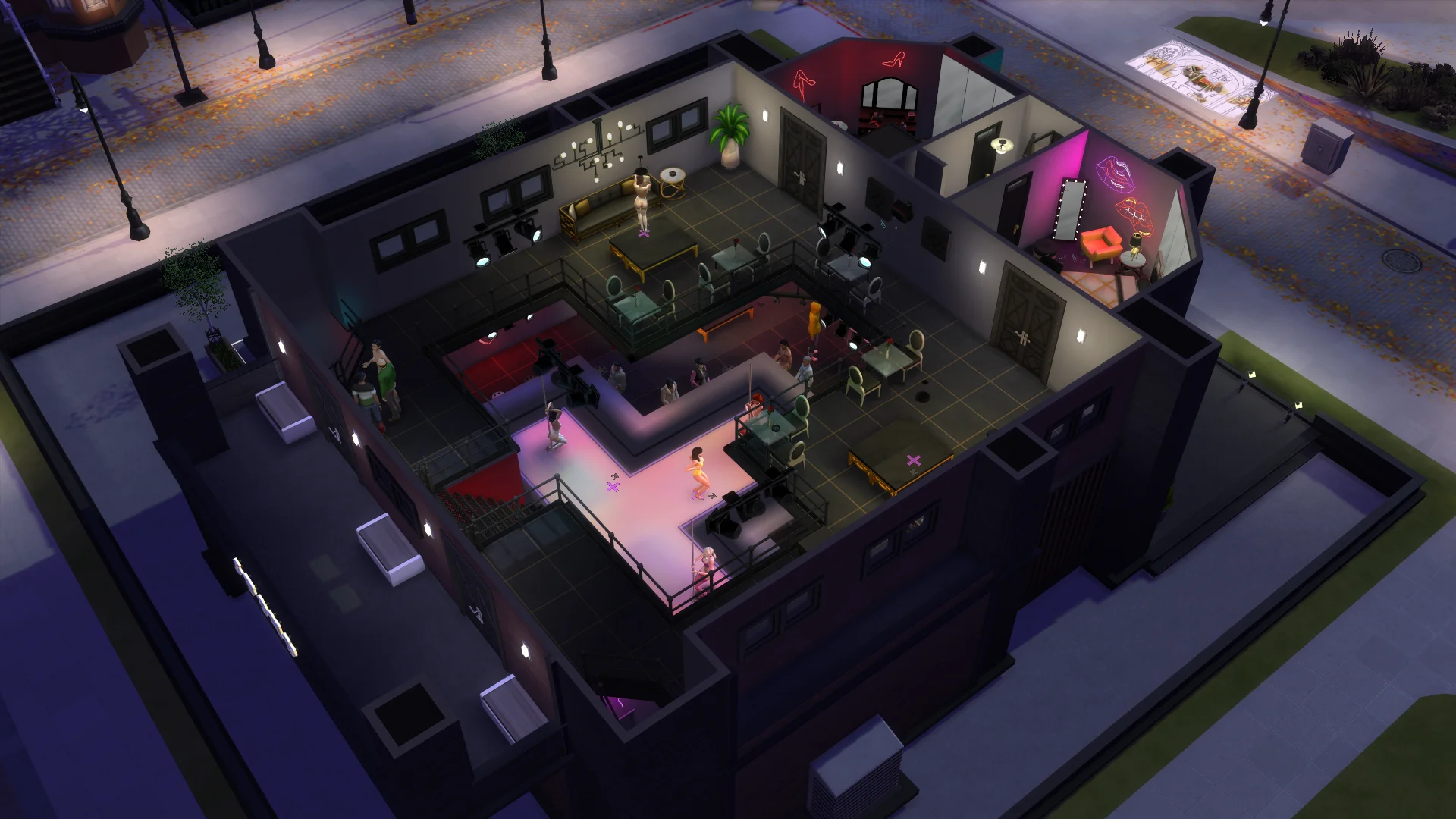 The sims 4 strip club lot second floor