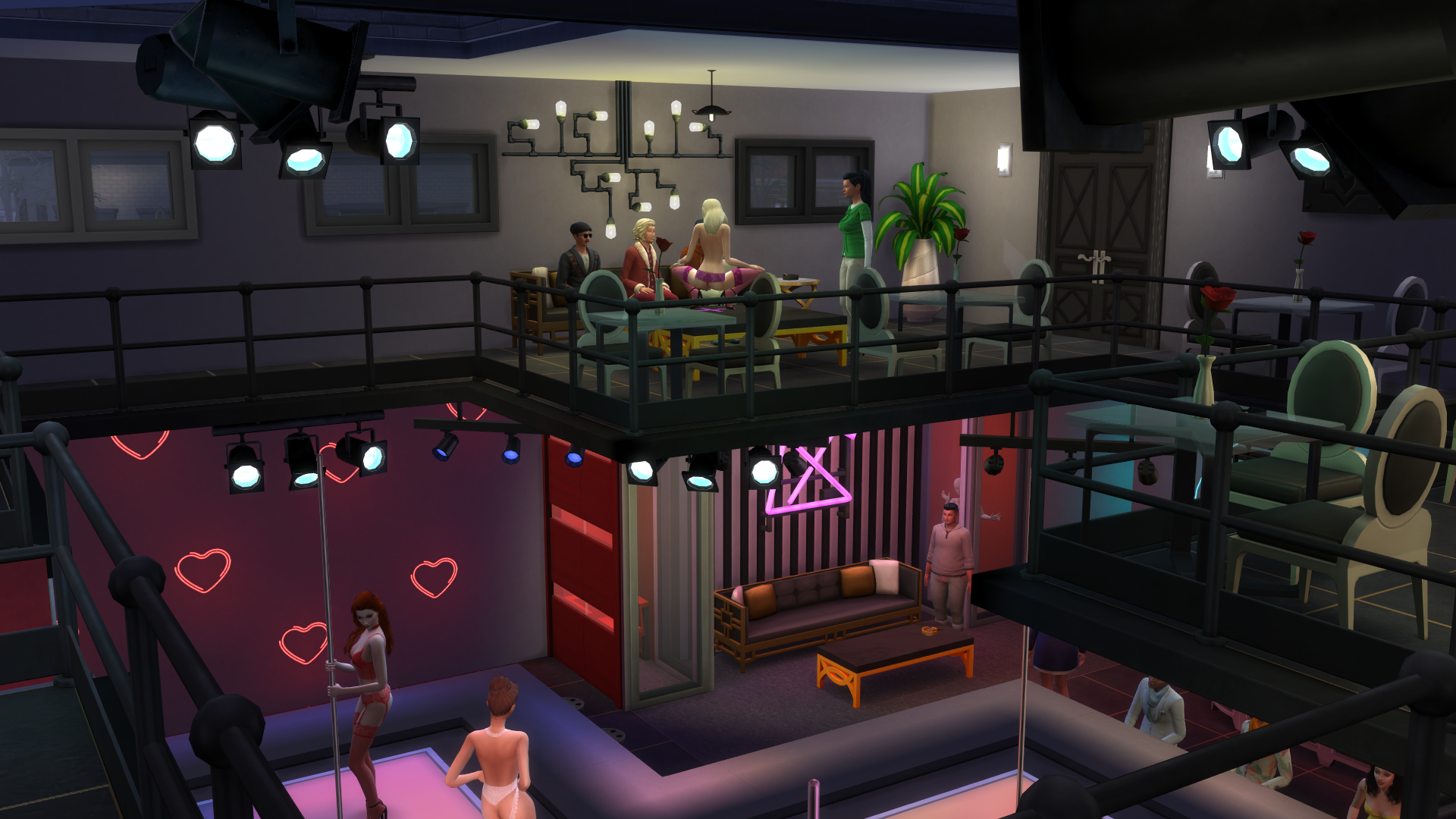 The sims 4 strip club