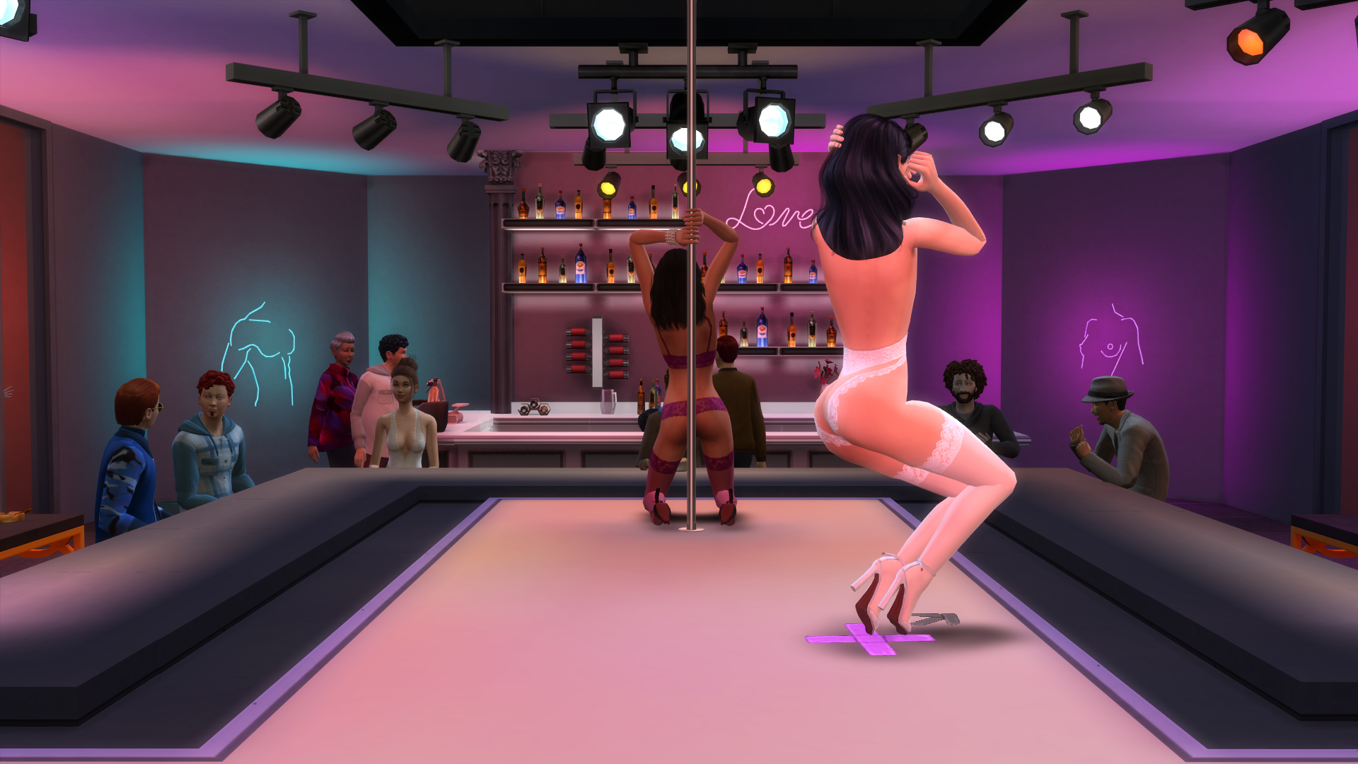 The sims 4 luxury strip club