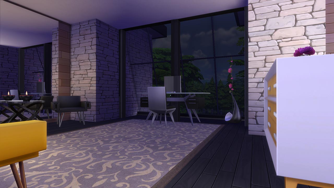 The sims 4 modern villa study room