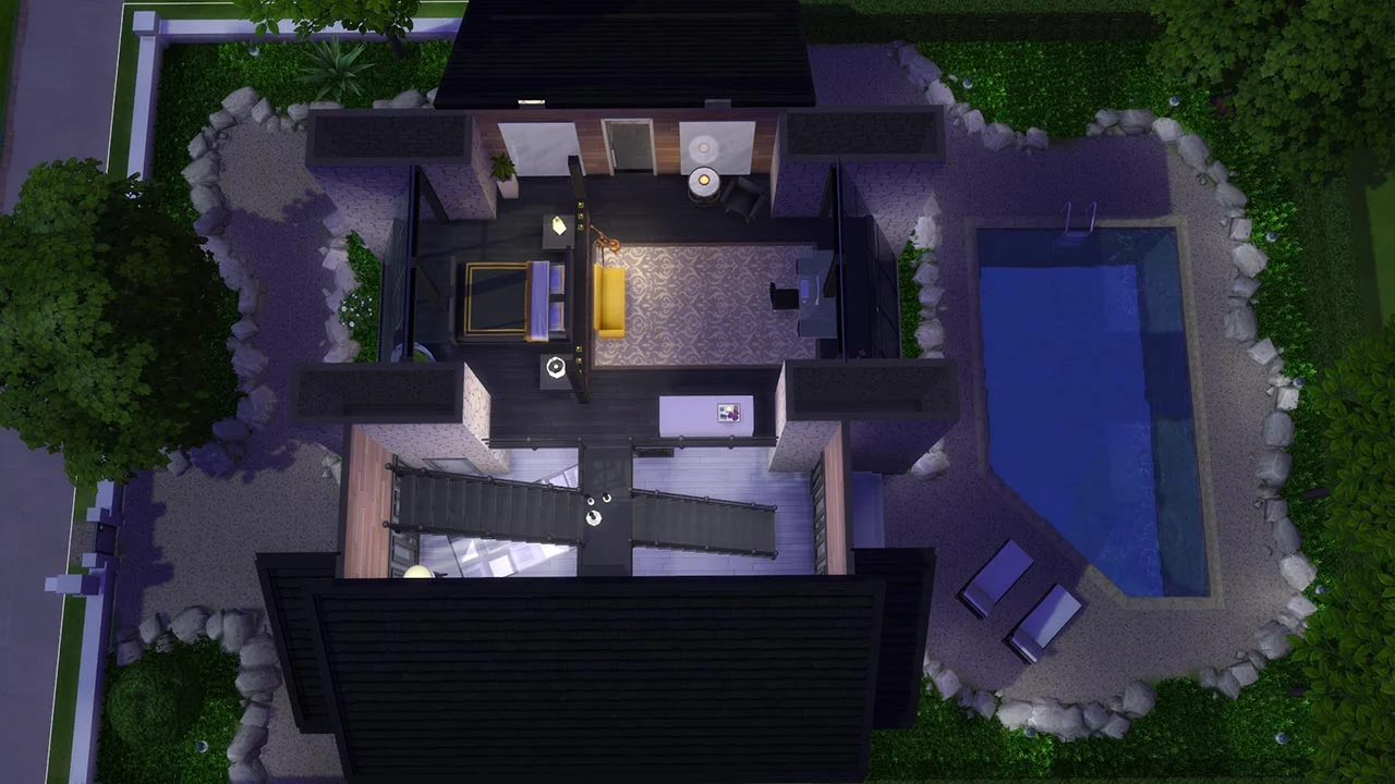 The sims 4 modern villa 2nd floor