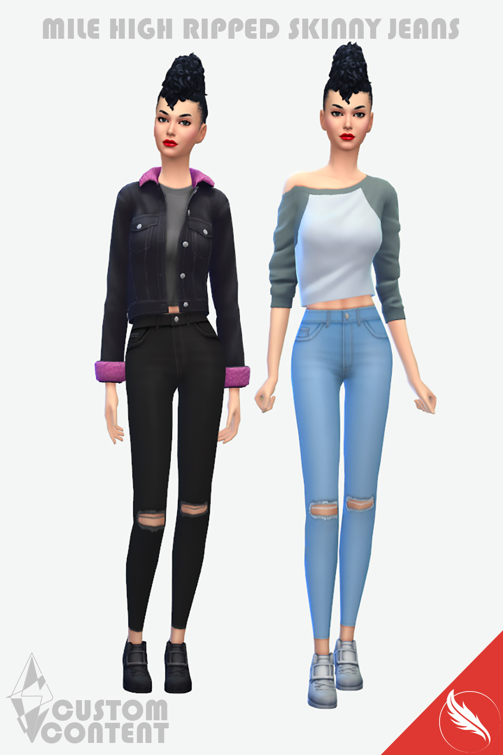 The Sims 4 Ripped Jeans CC