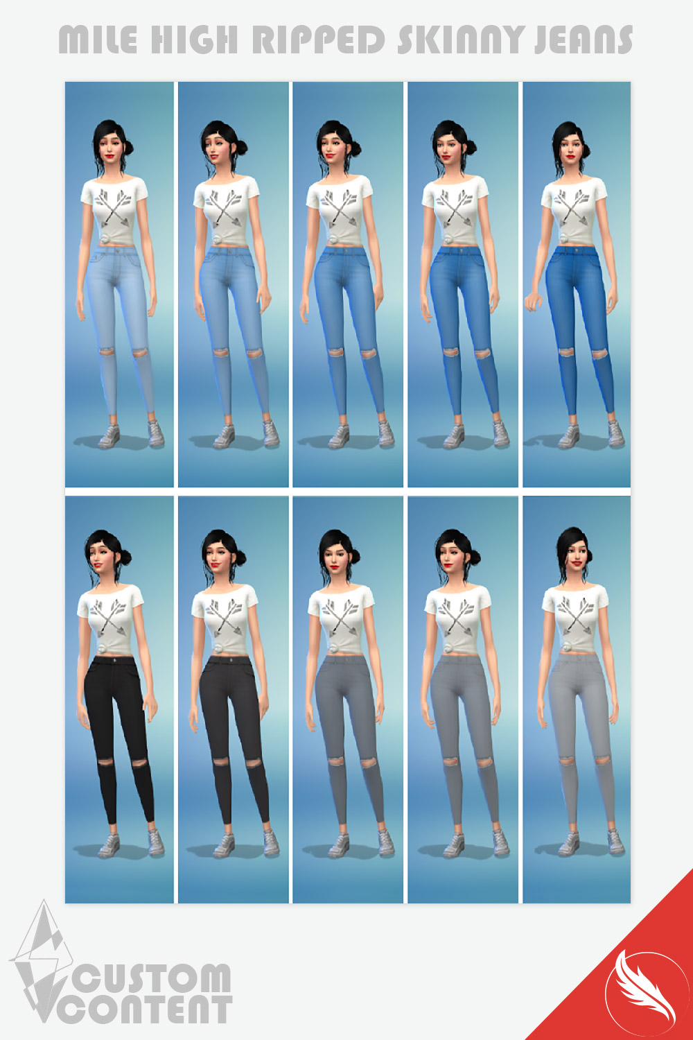 The Sims 4 CC Ripped Jeans