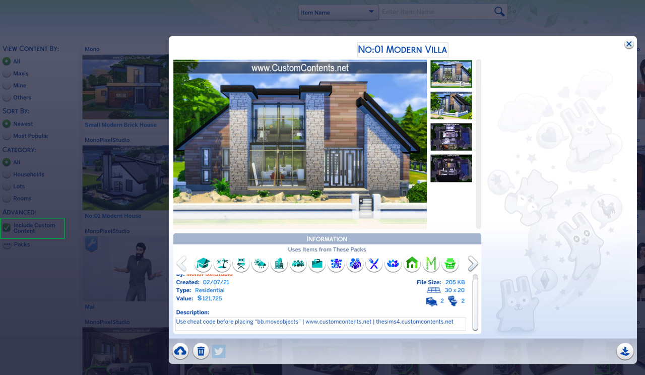 The sims 4 my library