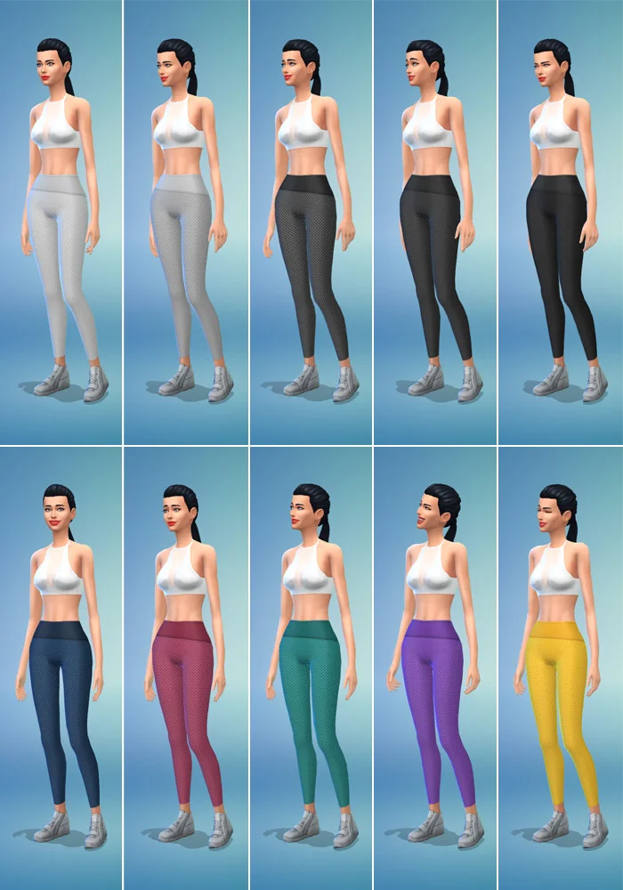 The Sims 4 CC tiktok yoga leggings colors