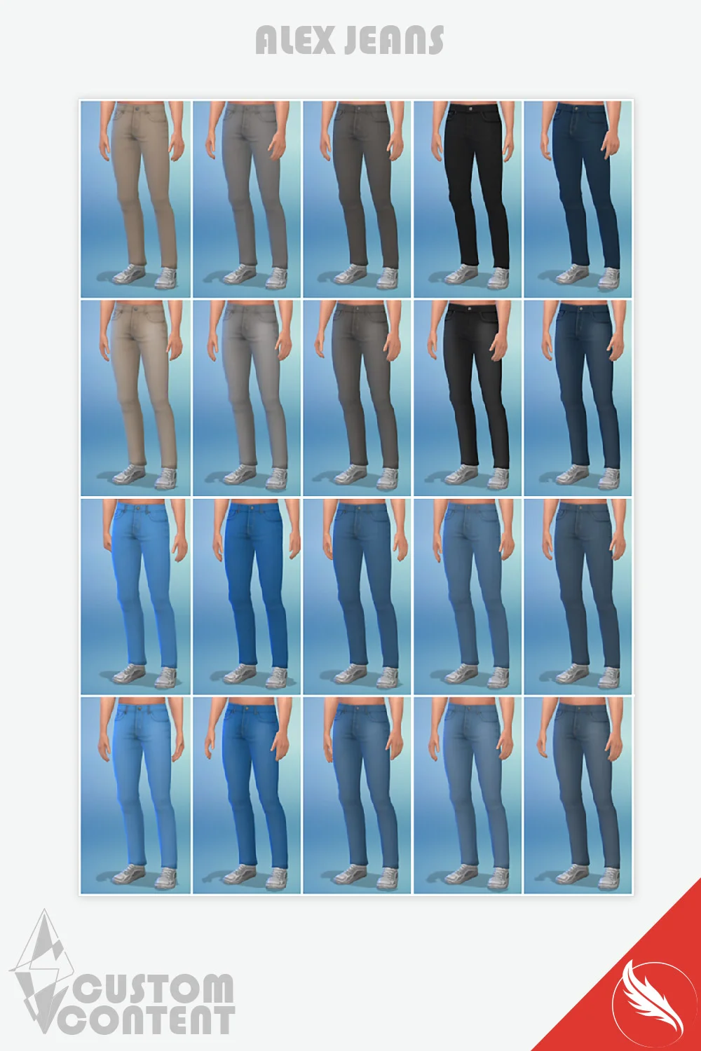 The Sims 4 CC Male Jeans
