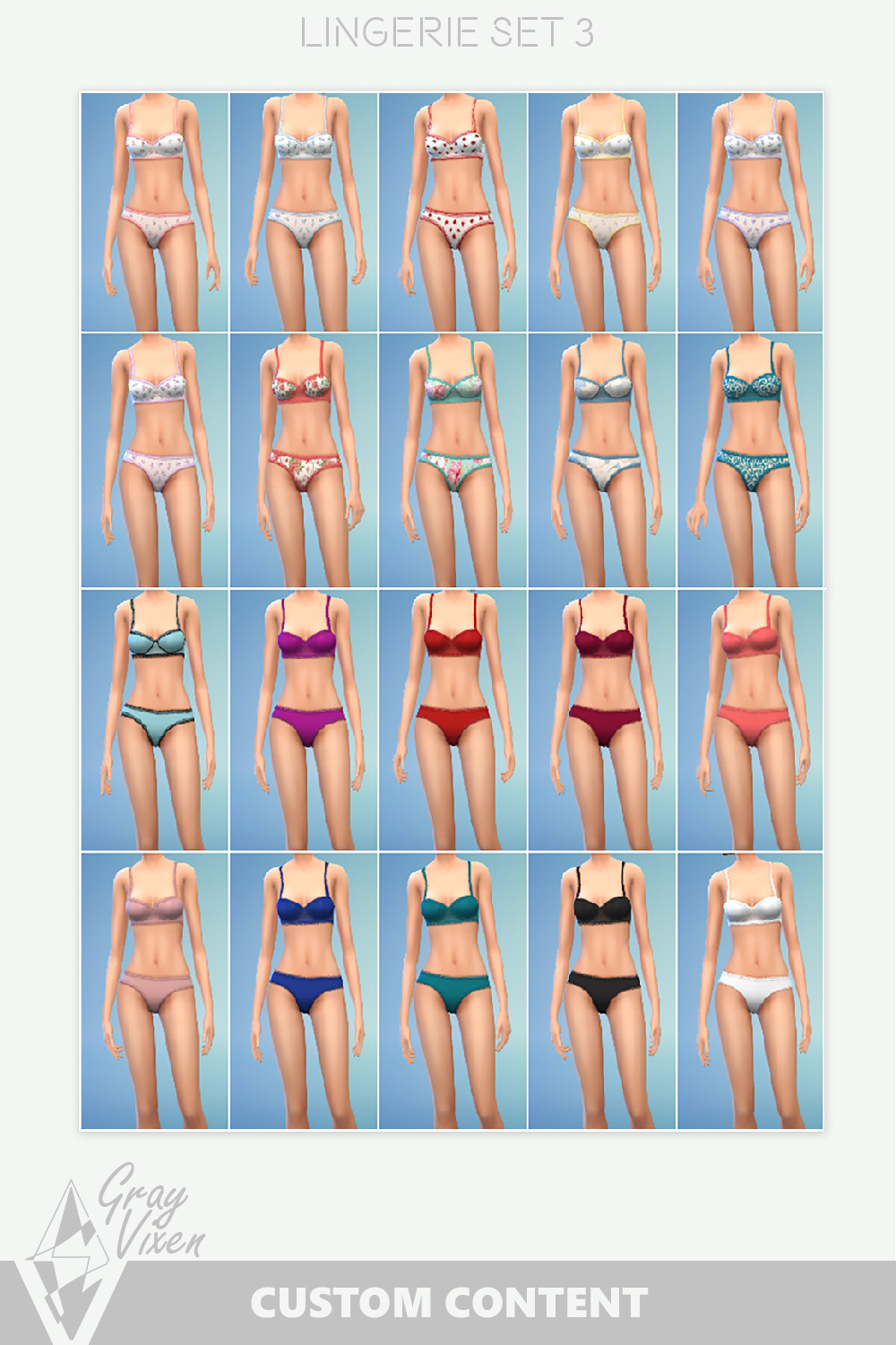 The Sims 4 Lingerie Set Bra and Panty