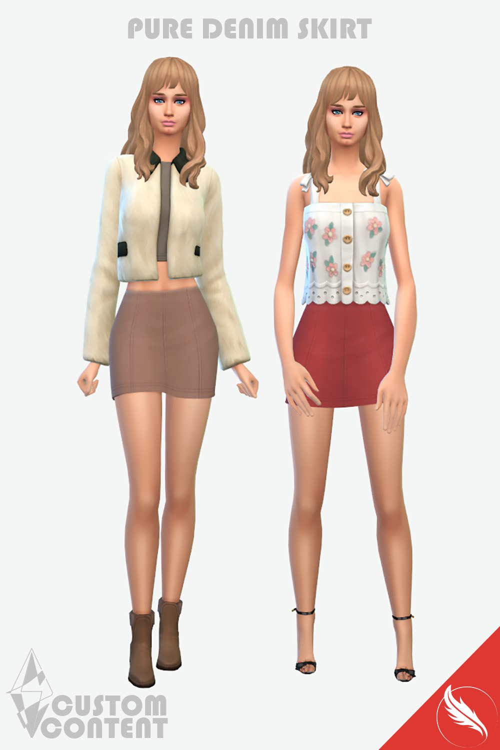 The Sims 4 Denim Mini Skirt