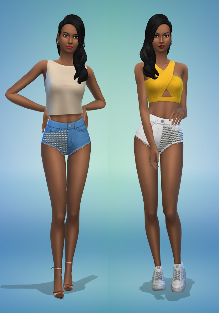 The Sims 4 Rivet Jean Shorts