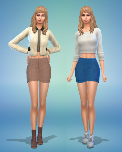 The Sims 4 cc denim skirts