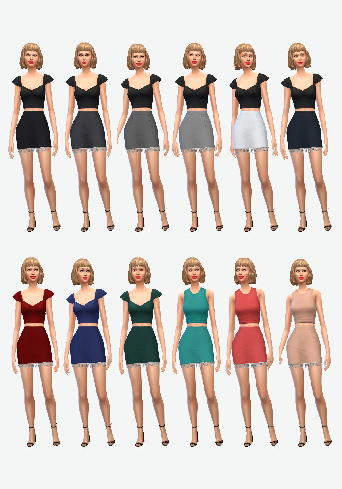 The sims 4 skirt colors