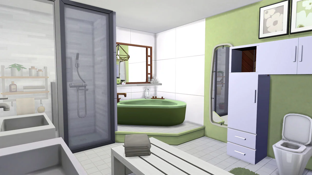 The Sims 4 Modern Midcentry House Bathroom