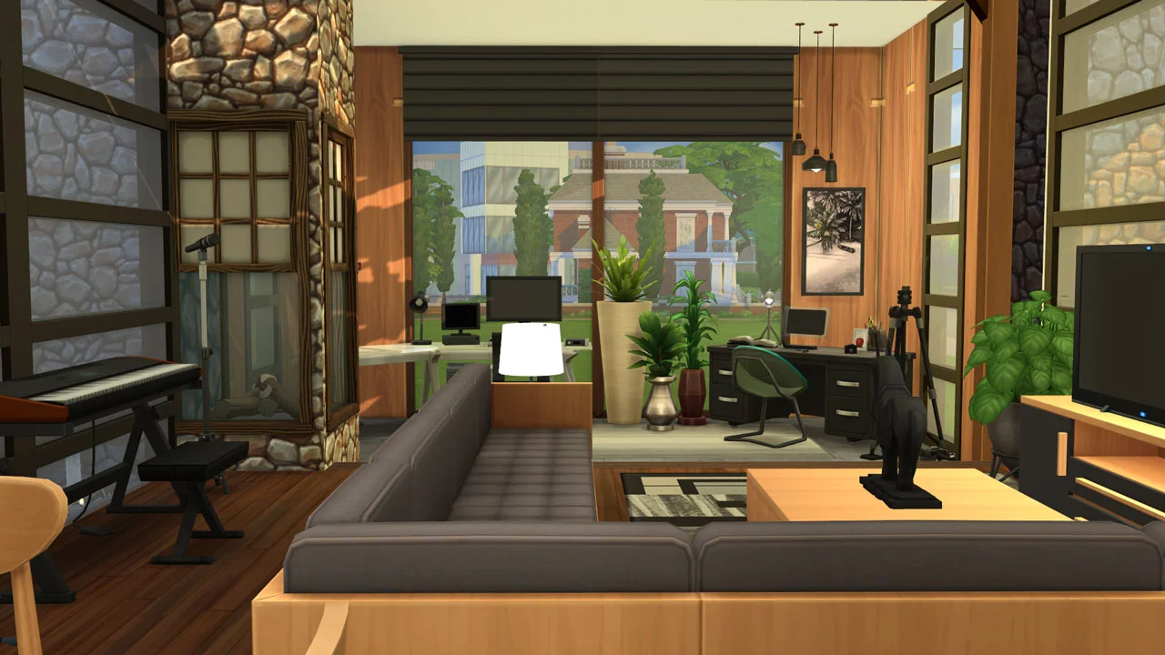 The Sims 4 Modern Midcentry House Livingroom