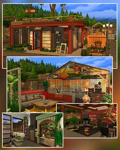 The Sims 4 Red Car Cafe