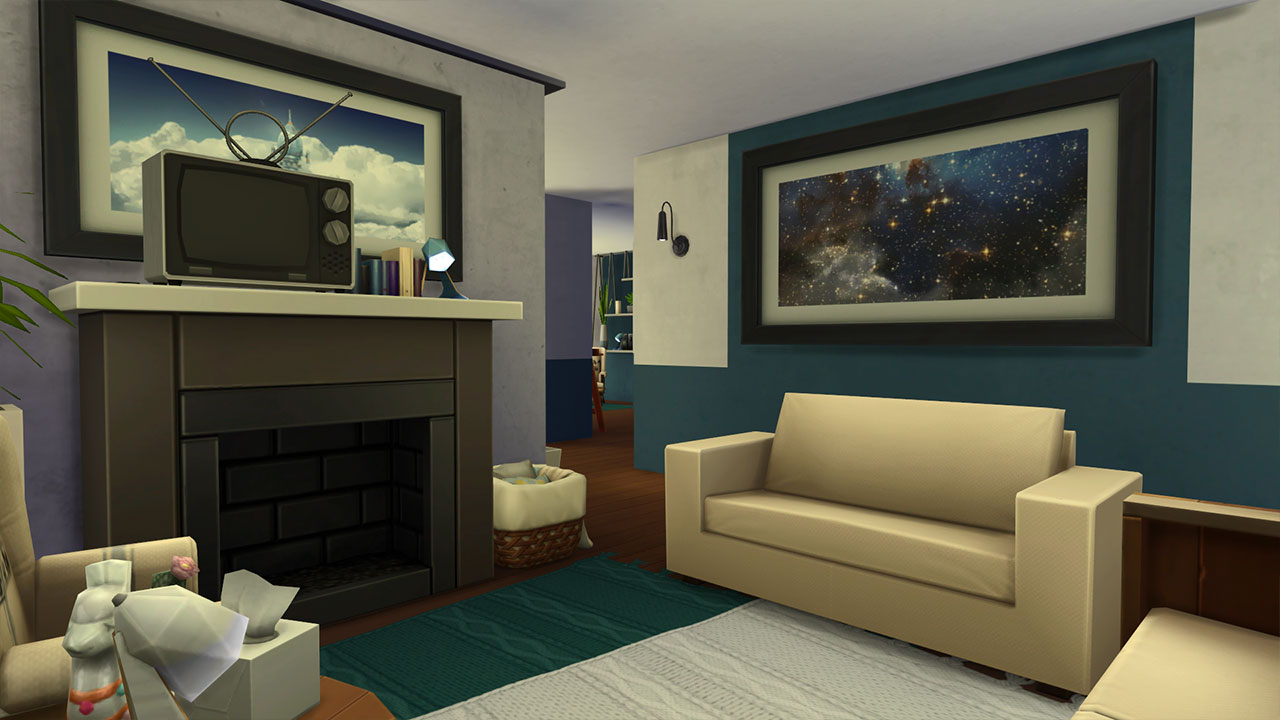 The Sims 4 Stylish Starter Home Livingroom