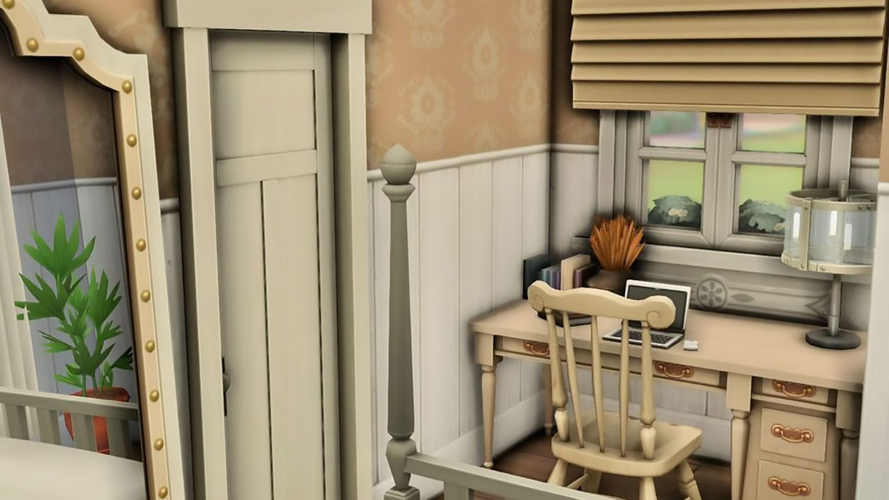 The Sims 4 Small Brick Home Bedroom