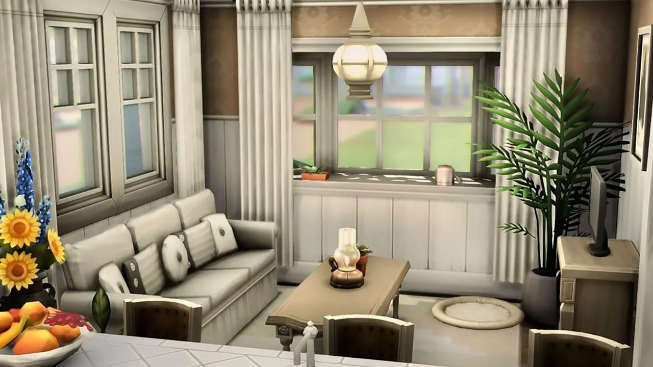 The Sims 4 Small Brick Home Livingroom