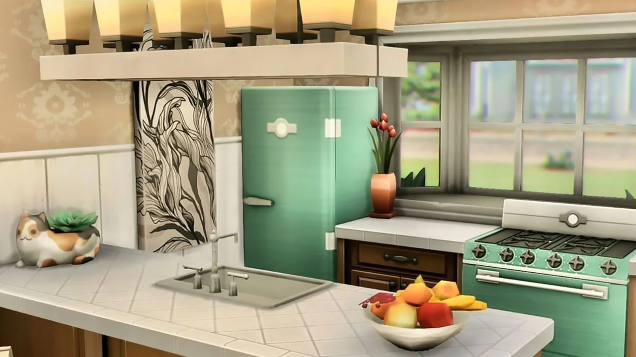 The Sims 4 Small Brick Home Kitchen