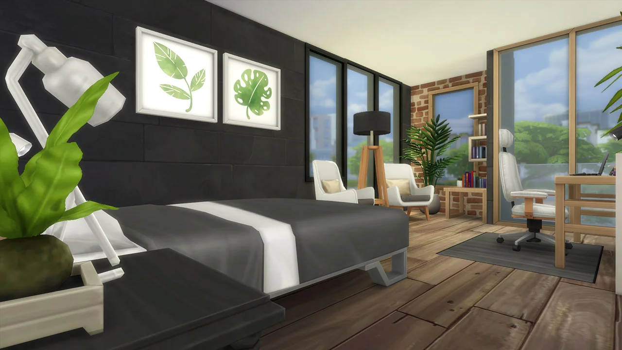 The sims 4 Contempo Couples Home bedroom