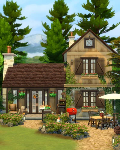 The sims 4 Forest Cottage Lots