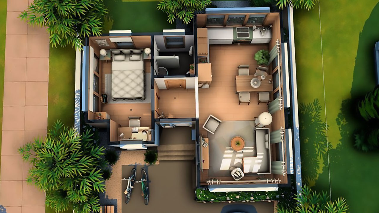 The Sims 4 Tiny House Modern Tiny Home Lots 20x15