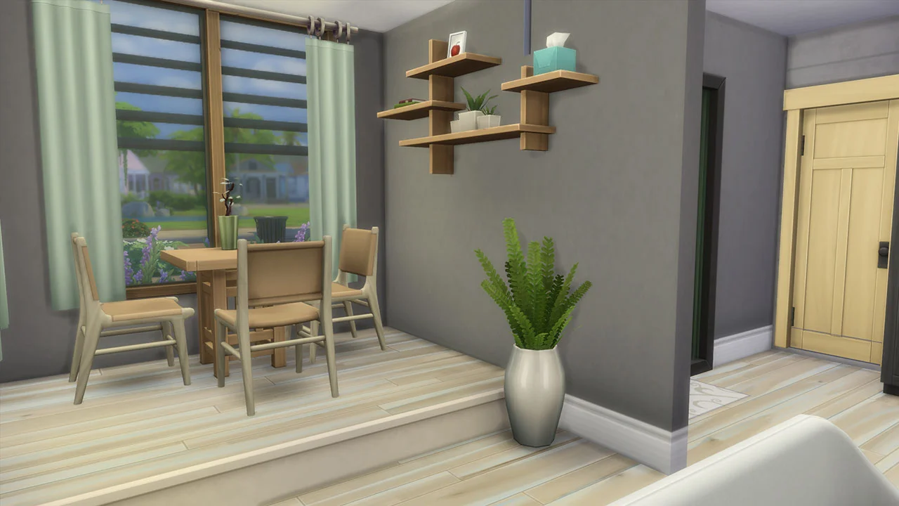 The sims 4 modern tiny house livingroom