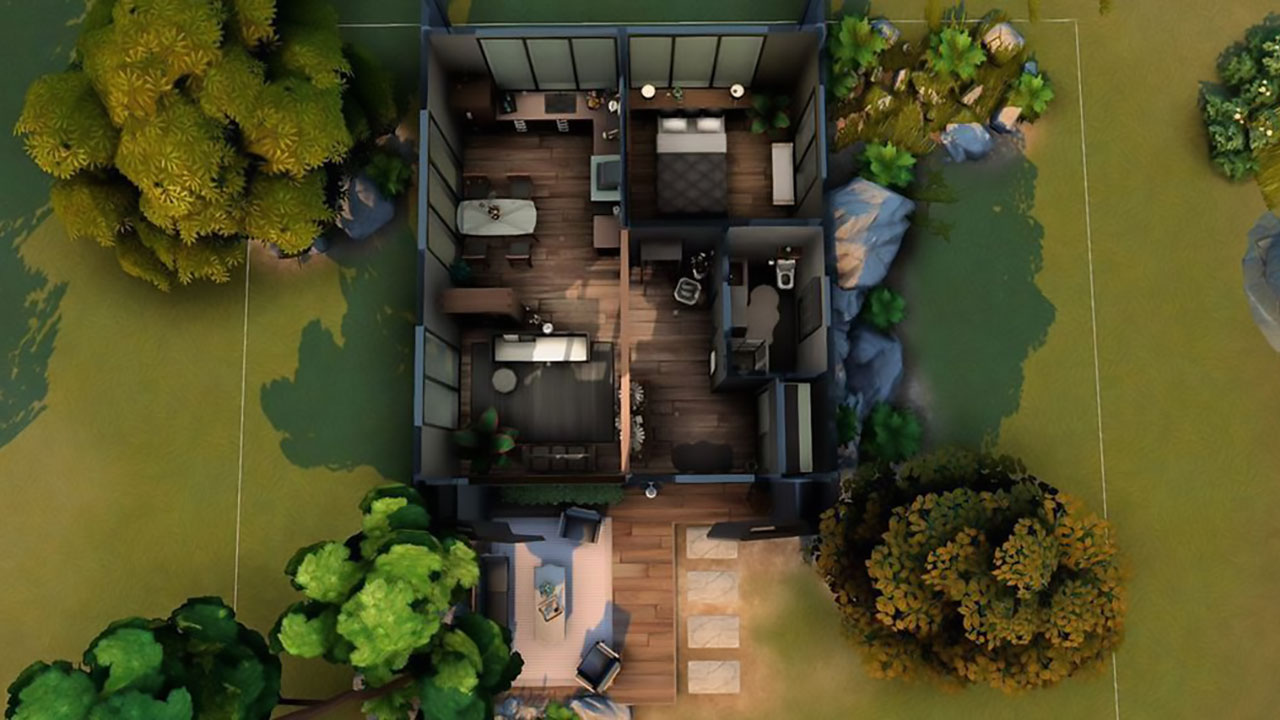 The sims 4 build Scandinavian House Plan