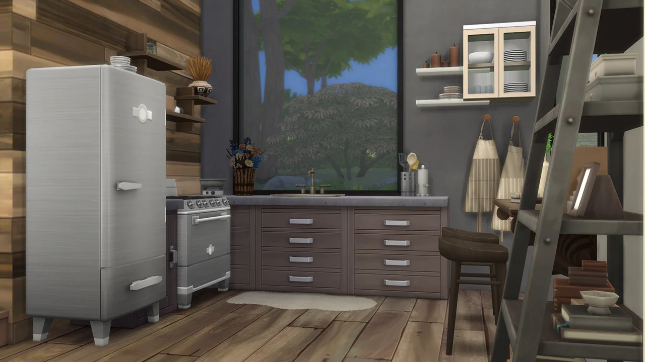 The sims 4 Small Scandi Home kitchen