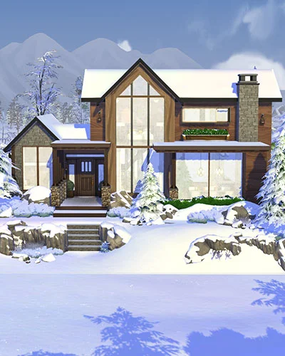 The sims 4 winter chalet lots