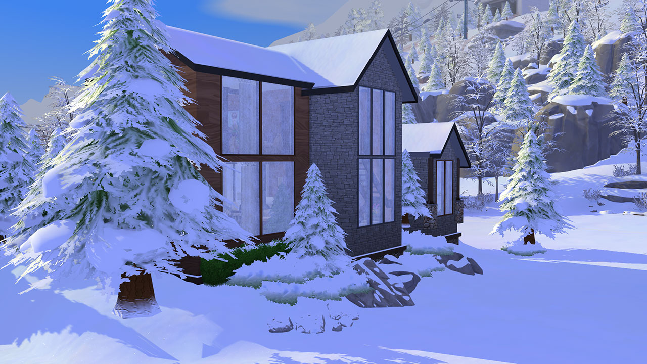 The sims 4 winter chalet lots