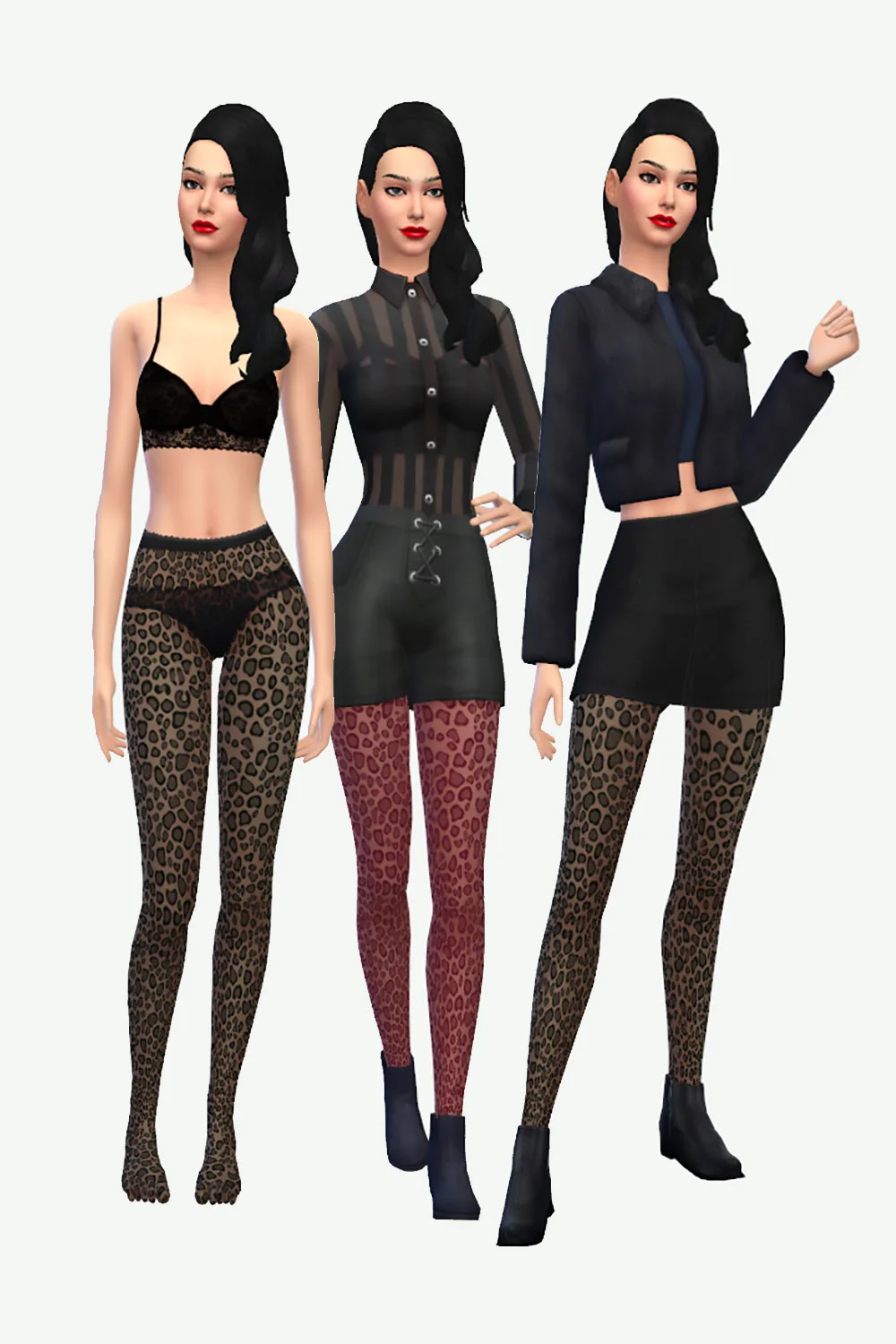 The Sims 4 Leopard Pattern Tights