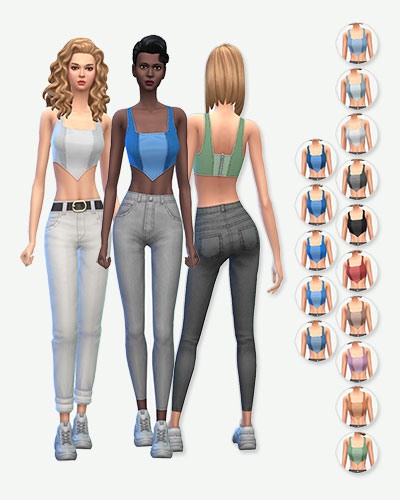 The Sims 4 cc crop top