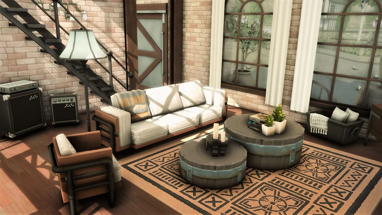 The Sims 4 Behr Brewery Conversion Lvingroom