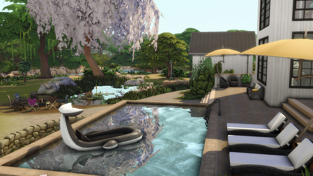 The Sims 4 Big Family House Pool