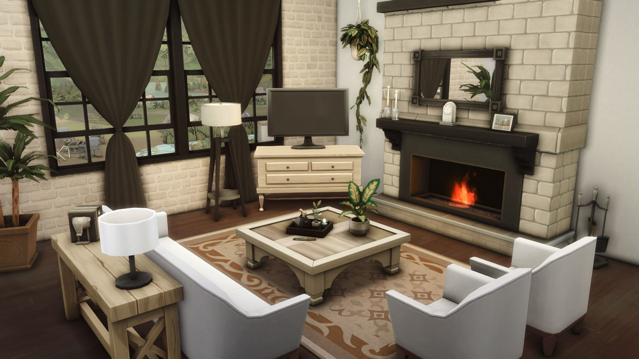 The Sims 4 Big Family House Lvingroom