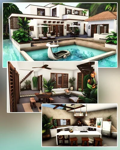 The sims 4 island family home