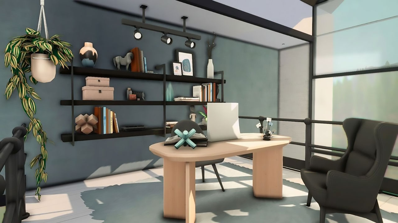 The Sims 4 Nordic Nest Studyroom