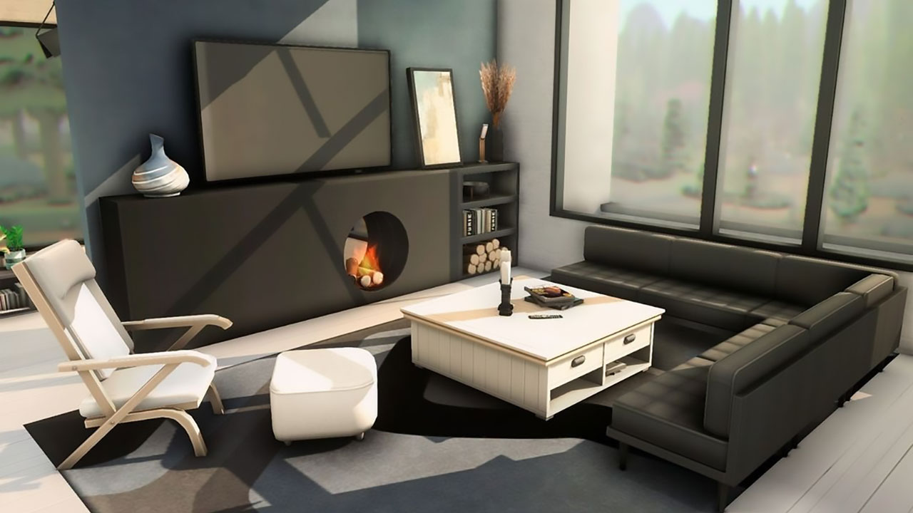 The Sims 4 Nordic Nest Livingroom